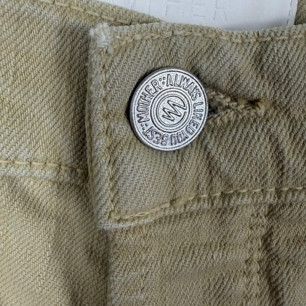 Mother Superior Jeans The Ditcher Utility Flood Pale Green Size 28 Straight Leg - Picture 9 of 16